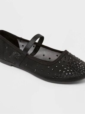art class Black Girls' Embellished Mary Jane Flats